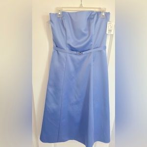 NWT Davi’s Bridal Belted Strapless Tea Dress.